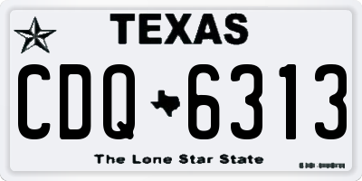 TX license plate CDQ6313