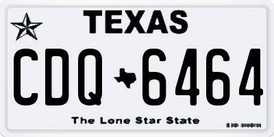 TX license plate CDQ6464