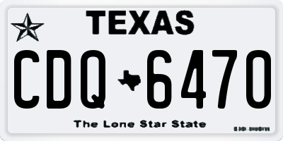 TX license plate CDQ6470