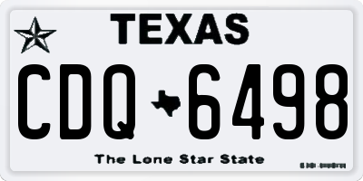 TX license plate CDQ6498