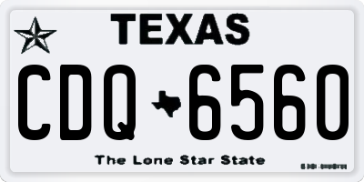 TX license plate CDQ6560