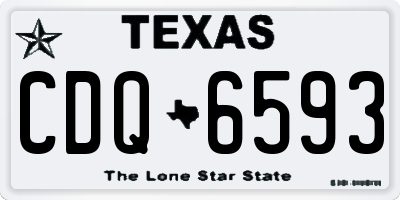 TX license plate CDQ6593