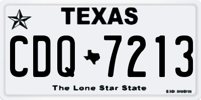 TX license plate CDQ7213