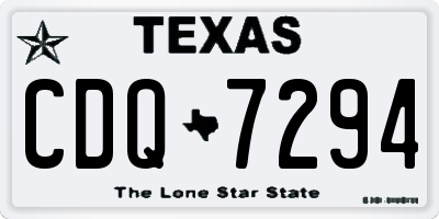 TX license plate CDQ7294