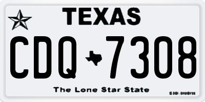 TX license plate CDQ7308