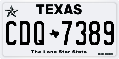 TX license plate CDQ7389