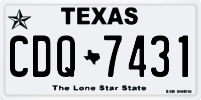 TX license plate CDQ7431