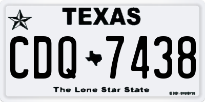TX license plate CDQ7438