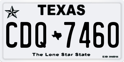 TX license plate CDQ7460