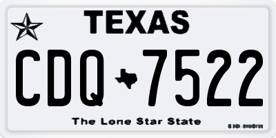 TX license plate CDQ7522