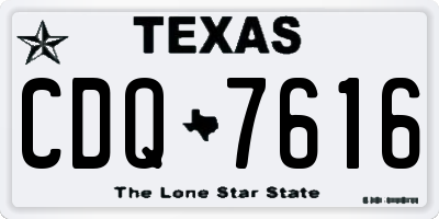 TX license plate CDQ7616