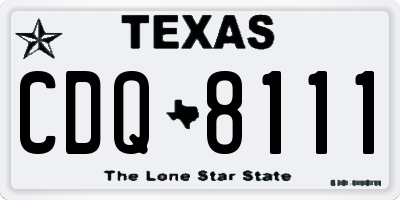 TX license plate CDQ8111