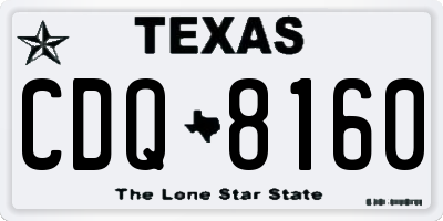TX license plate CDQ8160