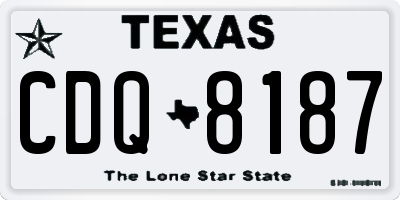 TX license plate CDQ8187