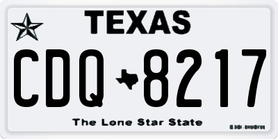 TX license plate CDQ8217