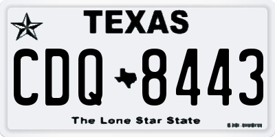 TX license plate CDQ8443