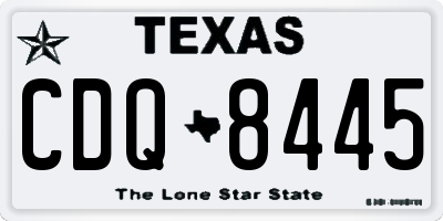 TX license plate CDQ8445