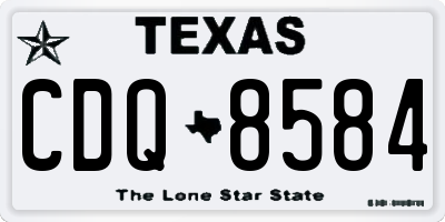 TX license plate CDQ8584