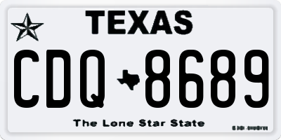 TX license plate CDQ8689