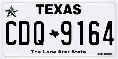 TX license plate CDQ9164