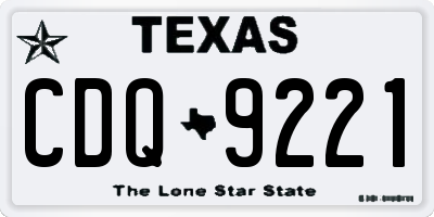 TX license plate CDQ9221