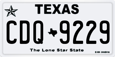 TX license plate CDQ9229