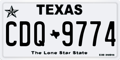 TX license plate CDQ9774