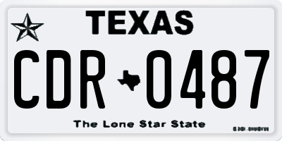 TX license plate CDR0487