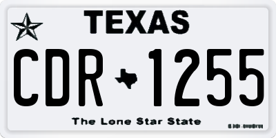 TX license plate CDR1255