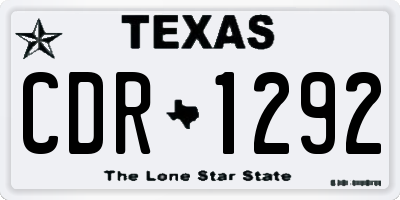 TX license plate CDR1292