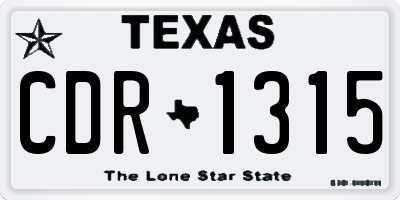 TX license plate CDR1315