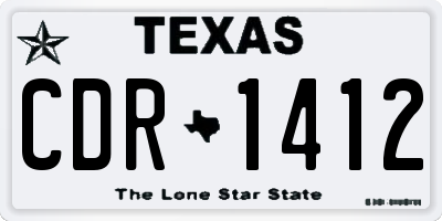 TX license plate CDR1412