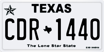 TX license plate CDR1440