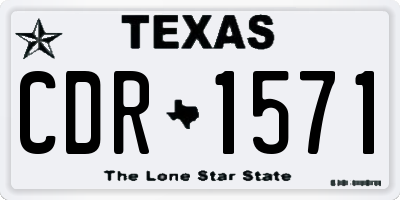 TX license plate CDR1571