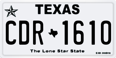 TX license plate CDR1610
