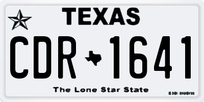 TX license plate CDR1641