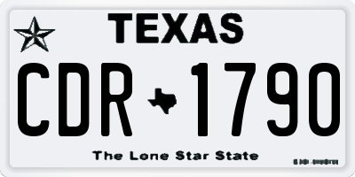 TX license plate CDR1790