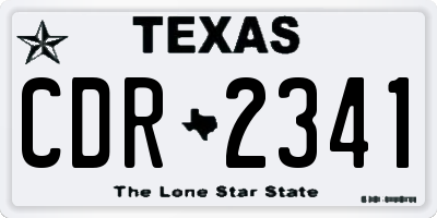 TX license plate CDR2341