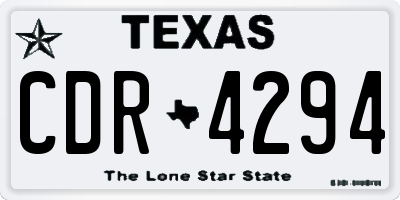 TX license plate CDR4294