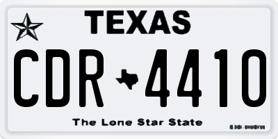 TX license plate CDR4410