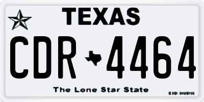 TX license plate CDR4464