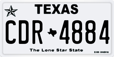 TX license plate CDR4884