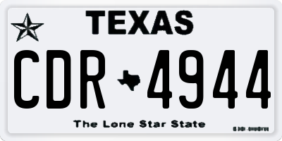 TX license plate CDR4944