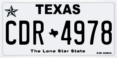 TX license plate CDR4978