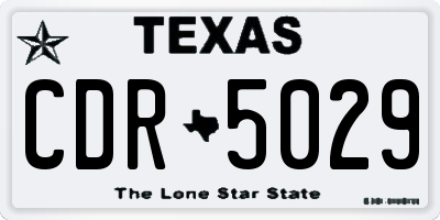 TX license plate CDR5029