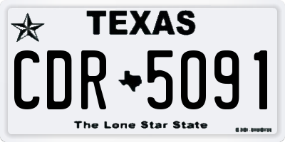 TX license plate CDR5091