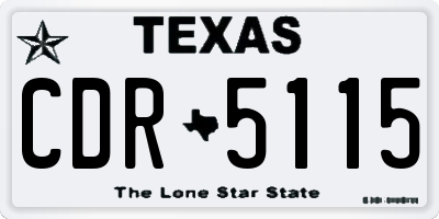 TX license plate CDR5115