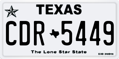 TX license plate CDR5449