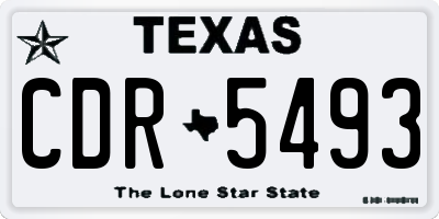 TX license plate CDR5493