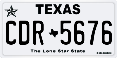 TX license plate CDR5676